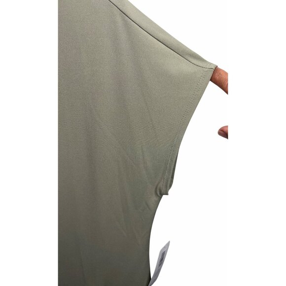 Chicos Womens Sage Green Short Sleeve Top Size 2 - Picture 4 of 11